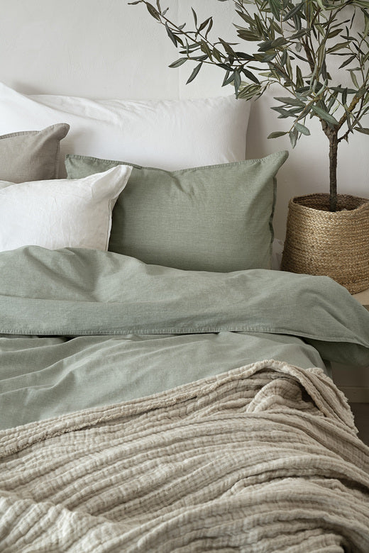 2-Dels Set Washed Grön