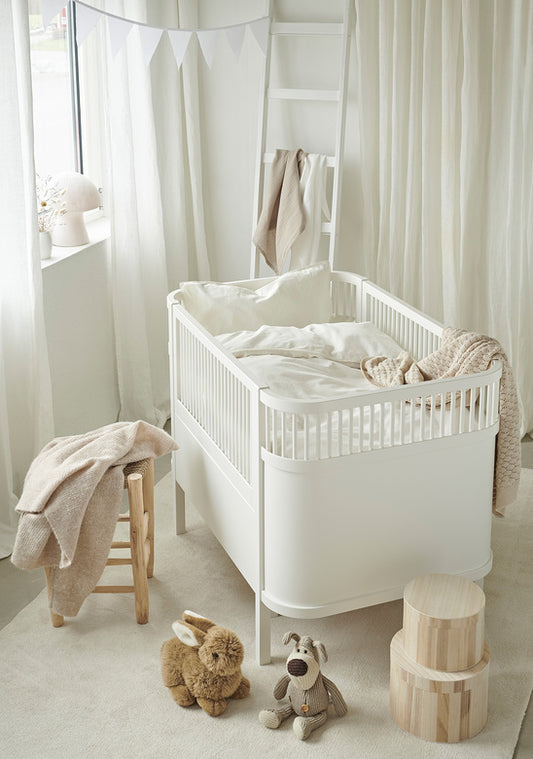 2-Dels Set Humble Vit Spjälsäng