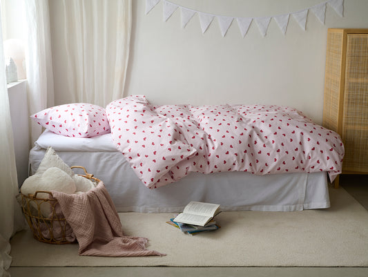 2-Dels Set Hjärtrud Rosa