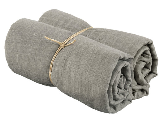 Muslinwrap 110x110 Grå, 2 Pack