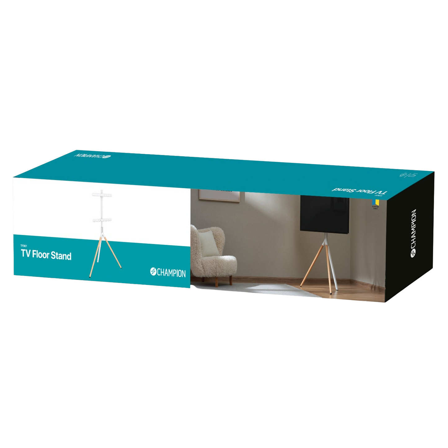 Golvstående TV-fäste Träben