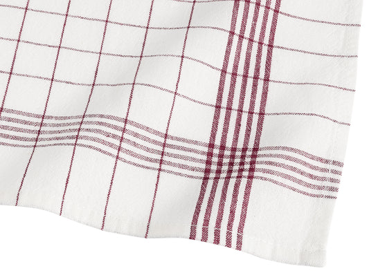Glashandduk 50x70 cm Rutig Röd