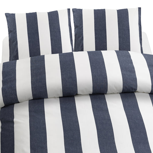 3-Dels Set Block Stripe Blå Dubbel