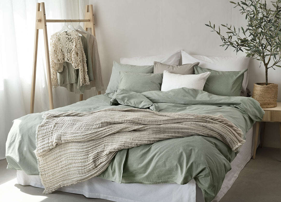 2-Dels Set Washed Grön