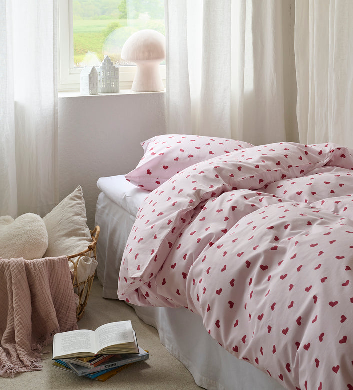 2-Dels Set Hjärtrud Rosa