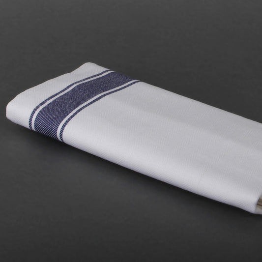 John Kökshandduk 50x70 cm Vit med Blå rand