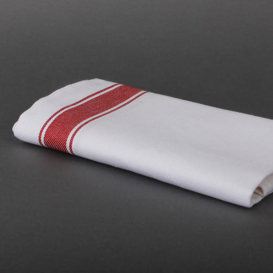 John Kökshandduk 50x70 cm Vit med Röd rand